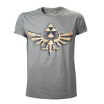 AWESOME NINTENDO'S THE LEGEND OF ZELDA TRI-FORCE VINTAGE GREY T-SHIRT