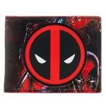 AWESOME MARVEL'S DEADPOOL RUBBER SYMBOL & PRINT BI-FOLD WALLET 