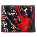 AWESOME MARVEL'S DEADPOOL RUBBER SYMBOL & PRINT BI-FOLD WALLET 