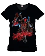 MARVEL'S DEADPOOL BLOODY WORDING BLACK T-SHIRT