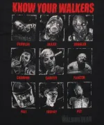 THE WALKING DEAD 'KNOW YOUR WALKERS' ZOMBIES BLACK T-SHIRT