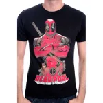 AWESOME MARVEL'S DEADPOOL PENCIL DRAWING PRINT WHITE T-SHIRT