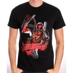 MARVEL'S DEADPOOL BLOODY WORDING BLACK T-SHIRT