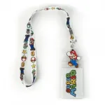 NINTENDO SUPER MARIO BRO'S CHARACTERS WHITE LANYARD