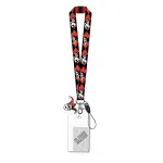 DC COMICS HARLEY QUINN TILED FACE RED LANYARD