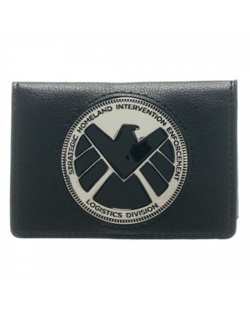 New Avengers Agents of S.H.I.E.L.D Shield Badge Leather Wallet ID Holder Case 