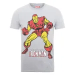 MARVEL'S THE INVINCIBLE IRON MAN GREY RETRO T-SHIRT