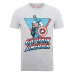 MARVEL COMICS RETRO CAPTAIN AMERICA GREY T-SHIRT