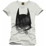 DC COMICS BATMAN COWL PAINT ART CREAM T-SHIRT