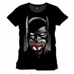 DC COMICS BATMAN STITCHED DARK SMILE ALMOST ZOMBIE LIKE BLACK T-SHIRT