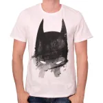 DC COMICS BATMAN COWL PAINT ART CREAM T-SHIRT