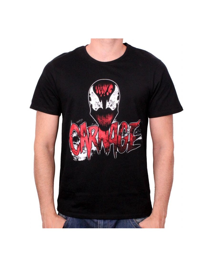 MARVEL'S THE AMAZING SPIDER-MAN CARNAGE FACE BLACK T-SHIRT