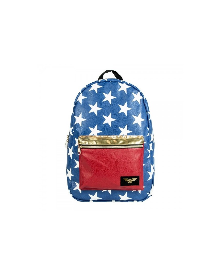 OFFICIAL DC COMICS WONDERWOMAN BLUE AND RED STARS BACKPACK