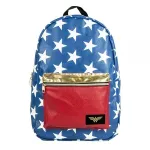 OFFICIAL DC COMICS WONDERWOMAN BLUE AND RED STARS BACKPACK