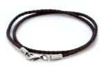 BICO AUSTRALIA 2mm BRAIDED PVC BLACK OR BROWN NECKLACE.