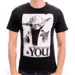 OFFICIAL STAR WARS 'MAY THE FORCE BE WITH YOU' YODA BLACK T-SHIRT