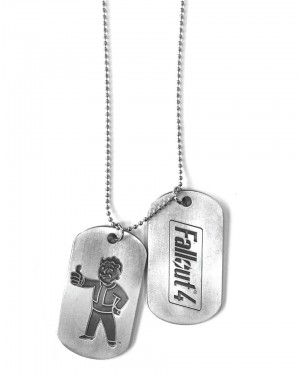 OFFICIAL FALLOUT 4 VAULT BOY METAL DOG TAGS (NECKLACE)