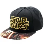 STAR WARS SYMBOL BLACK SNAPBACK CAP WITH THE FORCE AWAKENS SPRINTED VISOR