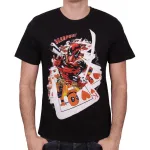 OFFICIAL MARVEL COMICS DEADPOOL PLAYING CARDS BLACK T-SHIRT