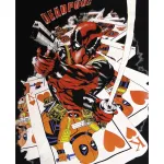 OFFICIAL MARVEL COMICS DEADPOOL PLAYING CARDS BLACK T-SHIRT