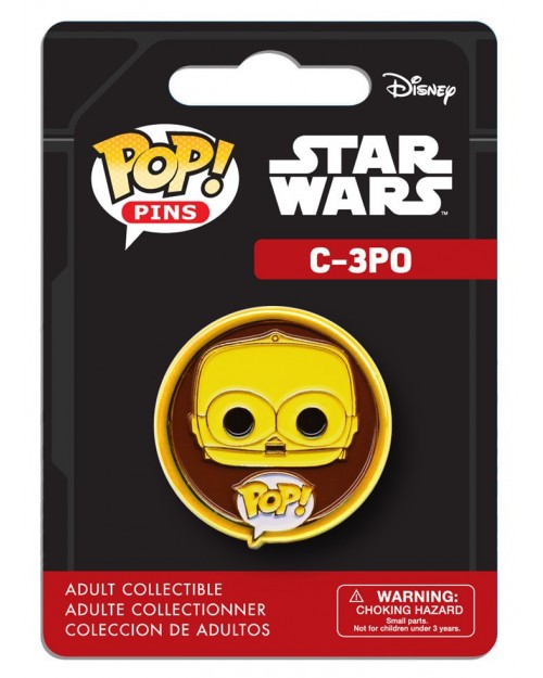 OFFICIAL STAR WARS C-3PO POP! PIN BADGE