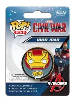 OFFICIAL MARVEL COMICS CAPTAIN AMERICA CIVIL WAR IRON MAN POP! PIN BADGE