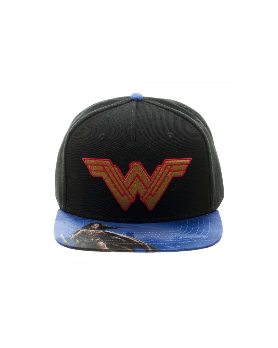 OFFICIAL DC COMICS BATMAN V SUPERMAN WONDER WOMAN SNAPBACK CAP WITH PRINTED VISOR