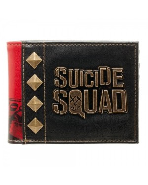 OFFICIAL DC COMICS SUICIDE SQUAD METAL SYMBOL WITH HARLEY QUINN PRINT WALLET