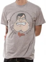 OFFICIAL AMERICAN DAD STAN SMITH FACE GREY T-SHIRT