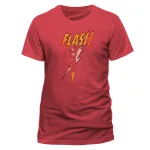 OFFICIAL DC COMICS THE FLASH STRIKE DISTRESSED RED T-SHIRT