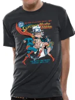 OFFICIAL WONDER WOMAN V SUPERMAN POSTER BLACK T-SHIRT