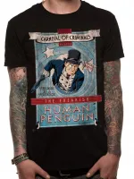 OFFICIAL DC COMICS BATMAN - THE PENGUIN CARNIVAL POSTER  BLACK T-SHIRT