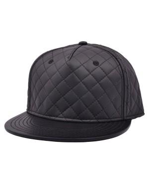 CARBON 212 QUILTED BLACK SNAPBACK CAP