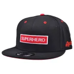 CARBON 212 SUPERHERO RED & WHITE BOX BLACK SNAPBACK CAP