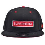 CARBON 212 SUPERHERO RED & WHITE BOX BLACK SNAPBACK CAP