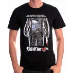 OFFICIAL FRIDAY THE 13th JASON MOVIE POSTER BLACK T-SHIRT