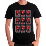 OFFICIAL MARVEL COMICS DEADPOOL TACO FACES BLACK T-SHIRT