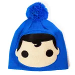 OFFICIAL DC COMICS SUPERMAN FACE POP HEROES BLUE BEANIE HAT