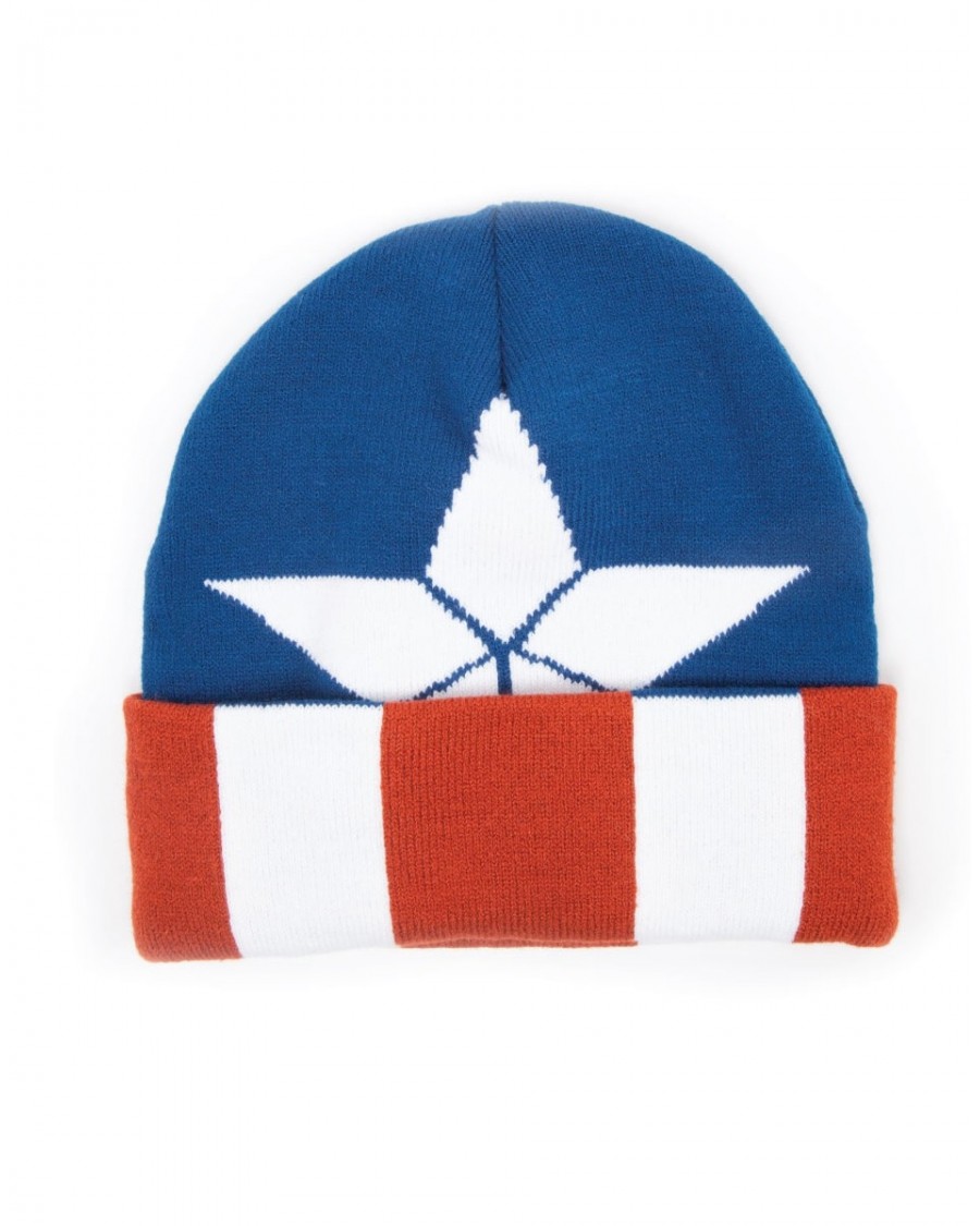 OFFICIAL MARVEL COMICS CAPTAIN AMERICA STAR (COSTUME STYLED) BEANIE HAT