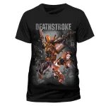 OFFICIAL DC COMICS JUSTICE LEAGUE DEATHSTROKE & HARLEY QUINN BLACK T-SHIRT