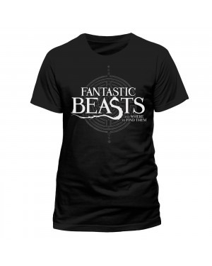 OFFICIAL FANTASTIC BEASTS AND WHERE TO FIND THEM SYMBOL BLACK T-SHIRT