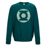 OFFICIAL DC COMICS GREEN LANTERN DISTRESSED SYMBOL CREWNECK SWEATER JUMPER