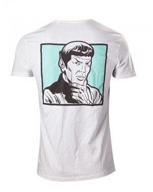 OFFICIAL STAR TREK SPOCK - YOUR LOGIC IS QUESTIONABLE WHITE T-SHIRT