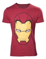 OFFICIAL MARVEL COMICS IRON MAN LARGE MASK RED T-SHIRT