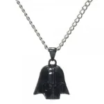 OFFICIAL STAR WARS DARTH VADER FACE BLACK PENDANT ON NECKLACE