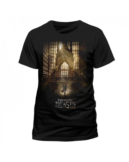 OFFICIAL FANTASTIC BEASTS AND WHERE TO FIND NEWT HALLWAY BLACK T-SHIRT