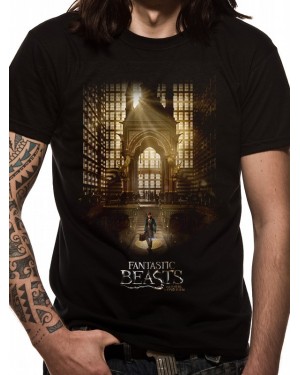 OFFICIAL FANTASTIC BEASTS AND WHERE TO FIND NEWT HALLWAY BLACK T-SHIRT