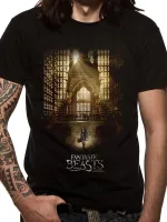 OFFICIAL FANTASTIC BEASTS AND WHERE TO FIND NEWT HALLWAY BLACK T-SHIRT