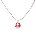 OFFICIAL NINTENDO'S SUPER MARIO BRO'S POWER UP RED MUSHROOM PENDANT ON NECKLACE