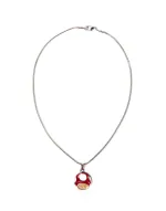 OFFICIAL NINTENDO'S SUPER MARIO BRO'S POWER UP RED MUSHROOM PENDANT ON NECKLACE